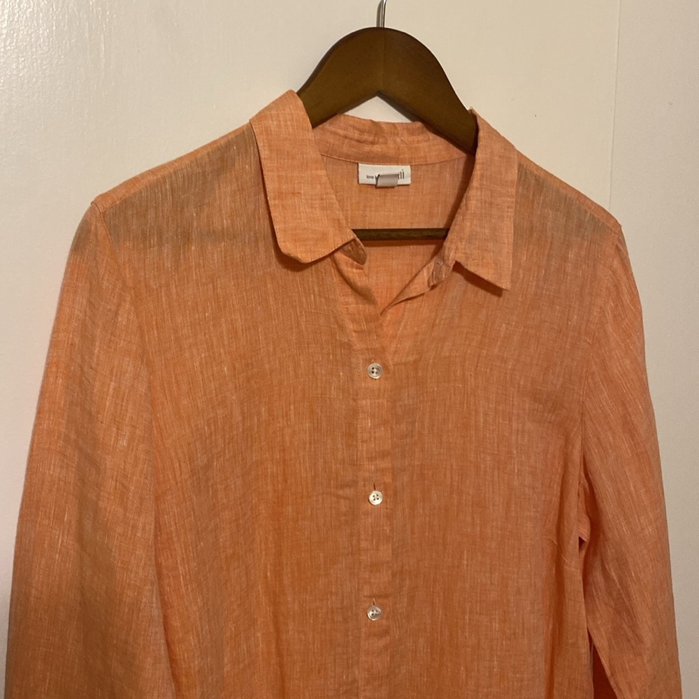 J. Jill Peach linen Tunic Top - Picture 3 of 14